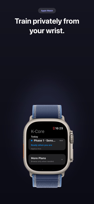 K-Core on a paired Apple Watch